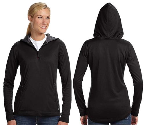 Russell Athletic Womens Tech 1/4 Zip Hoodie. Decorated in seven days or less.
