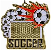 Epic 2.5" Sport Burst Gold Soccer Award Medals