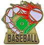 Epic 2.5" Sport Burst Gold Baseball Award Medals