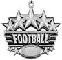 Epic 2 3/8" Arched Stars Football Award Medals