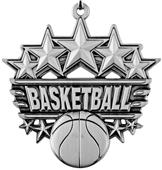 Epic 2 3/8" Arched Stars Basketball Award Medals