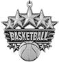 Epic 2 3/8" Arched Stars Basketball Award Medals