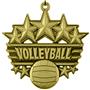 Epic 2 3/8" Arched Stars Volleyball Award Medals