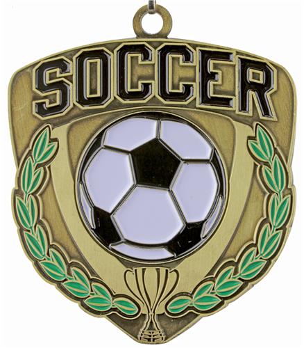 Epic 2.5" Sport Shield Gold Soccer Award Medals