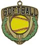 Epic 2.5" Sport Shield Gold Softball Award Medals