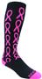 Breast Cancer Black Repeating Ribbon Kneehigh/OTC Socks PAIR