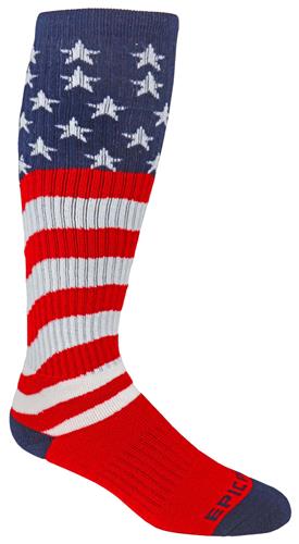 Over-The-Calf 'Merica Unfurled Flag Knee High Socks PAIR