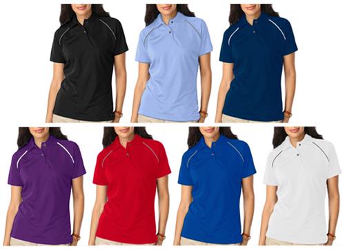 Blue Generation SS Piped Trim Wicking Polo Shirts. Printing is available for this item.