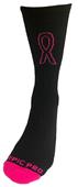 Breast Cancer Black Top Rank Pink Ribbon Crew Sock Breast Cancer Black Top Rank Pink Ribbon Crew Sock