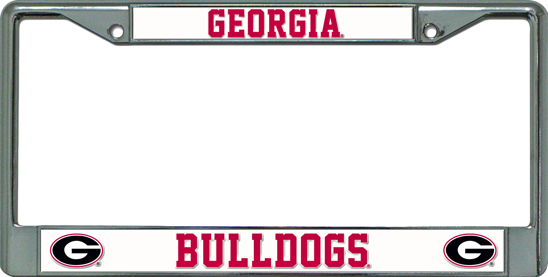 E137532 NCAA Bulldogs Chrome License Plate Frame