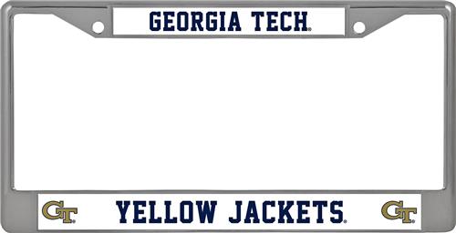 Rico NCAA Georgia Tech Chrome License Plate Frame