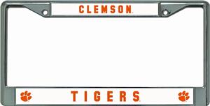 NCAA Clemson Tigers Chrome License Plate Frame