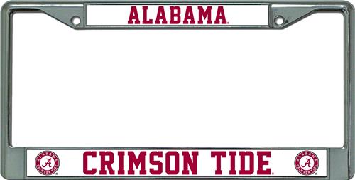 Alabama Crimson Tide Chrome License Plate Frame