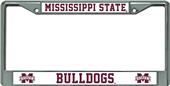 NCAA Mississippi State Chrome License Plate Frame NCAA Mississippi State Chrome License Plate Frame