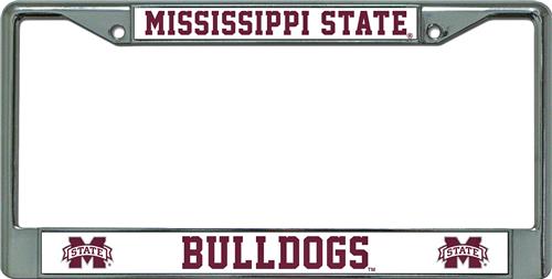 NCAA Mississippi State Chrome License Plate Frame