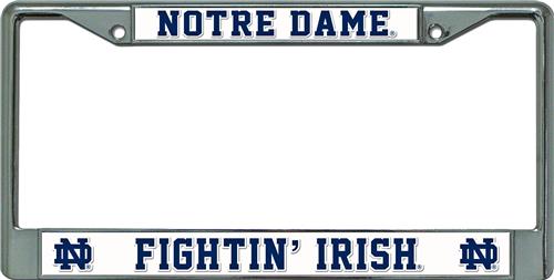 Rico NCAA Notre Dame Chrome License Plate Frame