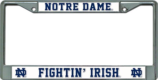 Rico NCAA Notre Dame Chrome License Plate Frame | Epic Sports