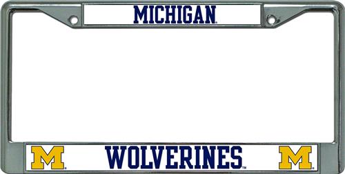 NCAA Michigan Wolverine Chrome License Plate Frame