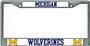 NCAA Michigan Wolverine Chrome License Plate Frame