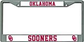 NCAA Oklahoma Sooners Chrome License Plate Frame NCAA Oklahoma Sooners Chrome License Plate Frame