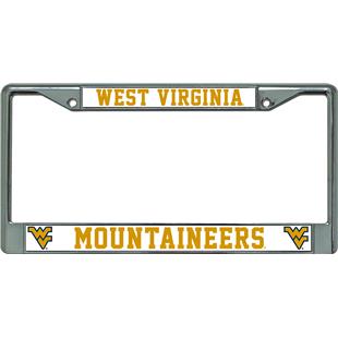 FANMATS NCAA West Virginia University Mountaineers Chrome License Plate Frame