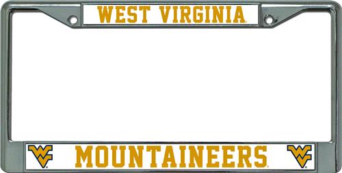 Rico NCAA West Virginia Chrome License Plate Frame