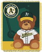 Northwest MLB Oakland Field Bear Baby Throw