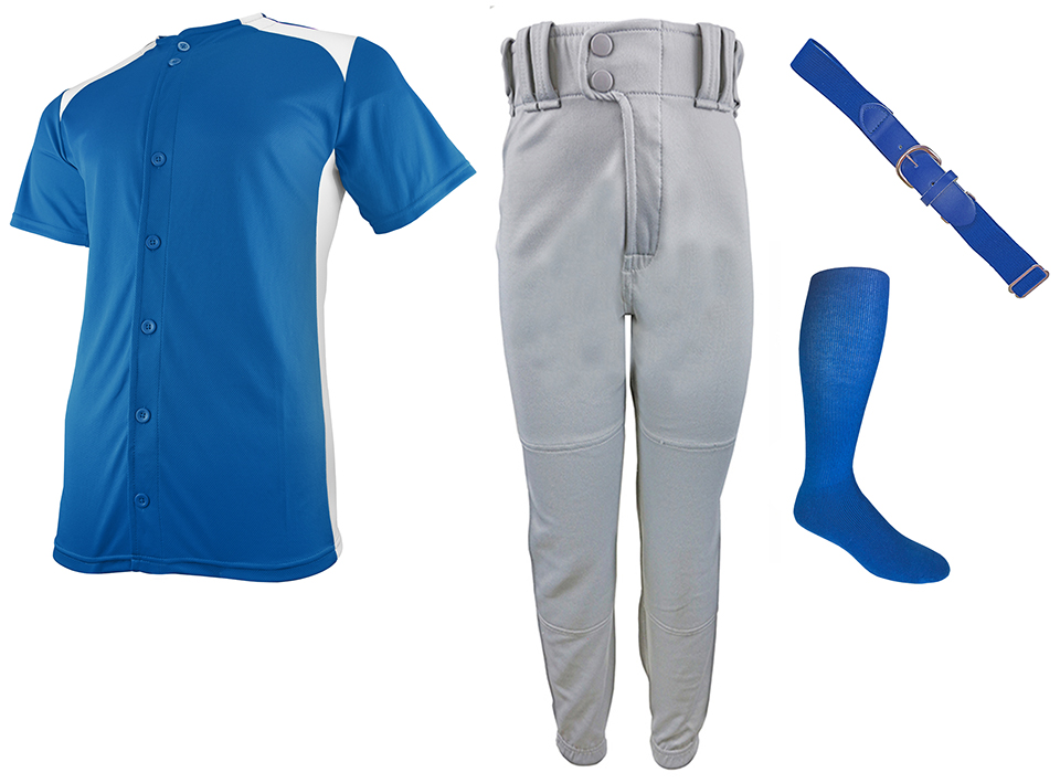 E137694 Epic Full Button Elastic Bottom Baseball Uniform