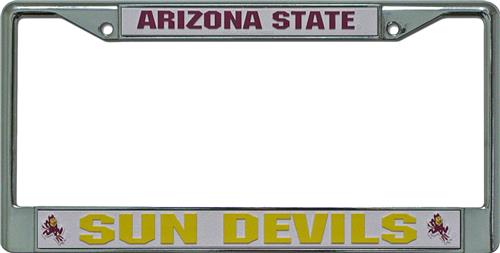 Arizona State Sun Devil Chrome License Plate Frame