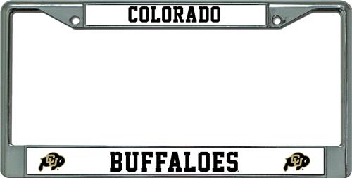 NCAA Colorado Buffaloes Chrome License Plate Frame