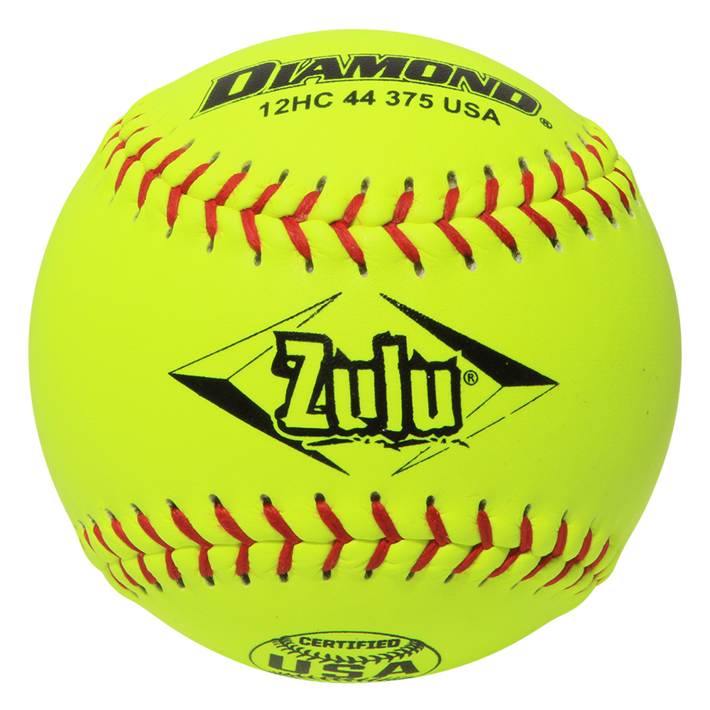 E138008 Diamond 12HC 44 375 USA Zulu 12" Slowpitch Softballs (DZ)