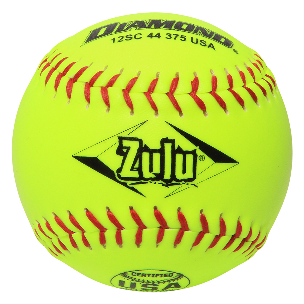 E138012 Diamond 12SC 44 375 USA Zulu 12" Slowpitch Softballs (DZ)