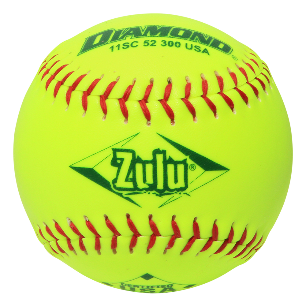 E138021 Diamond 11SC 52 300 USA Zulu 11" Slowpitch Softballs (DZ)