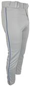 Semi Relax Fit Open Bottom Baseball Pants Braided with Piping