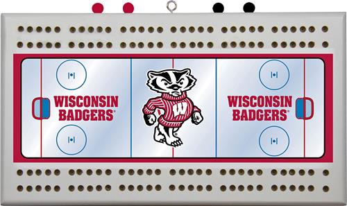 NCAA Wisconsin Badgers Hockey Cribbage board