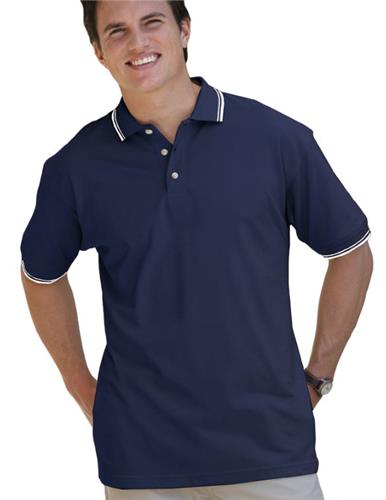 Blue Generation Mens Tipped Polo Shirts. Printing is available for this item.