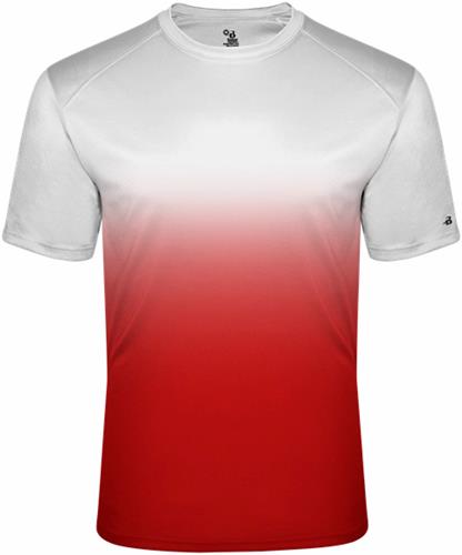 Badger Adult Youth Short Sleeve Ombre Tees. Printing is available for this item.