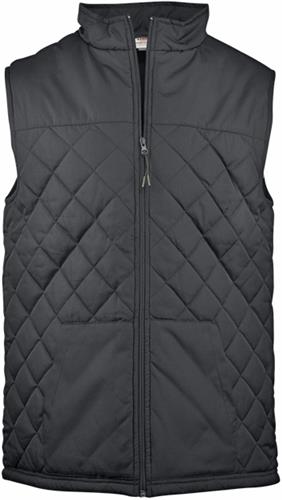 Badger Mens Loose Quilted Wind Vest (Black,Graphite,Navy,Red,Royal)