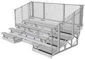 NRS ADA Series 5,8,10 Row Aluminum Bleachers Chainlink Guardrail