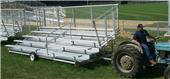 5 Row Transportable Aluminum Bleachers Chain-Link Standard,Pref,Delux