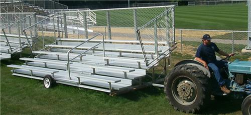 5 Row Transportable Aluminum Bleachers Chain-Link Standard,Pref,Delux. Free shipping.  Some exclusions apply.