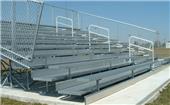 NRS 10 Row National Series Deluxe Bleachers w/Aisles Chain-link Guardrail