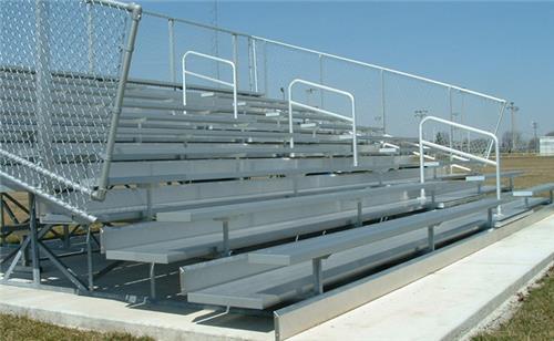 NRS 10 Row National Series Deluxe Bleachers w/Aisles Chain-link Guardrail. Free shipping.  Some exclusions apply.