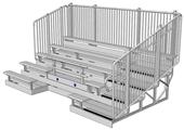 ADA Aluminum Bleachers Vertical Picket Guardrail