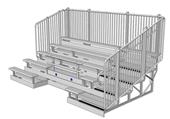 ADA Galvanized Bleachers Vertical Picket Guardrail