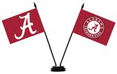 Collegiate Alabama Crimson Tide 2 Flag Desk Set Collegiate Alabama Crimson Tide 2 Flag Desk Set