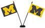 Collegiate Michigan Wolverines 2 Flag Desk Set