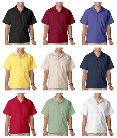 Blue Generation Men's SS Poplin Camp Shirts - Cheerleading Equipment ...