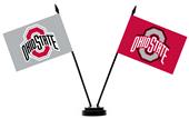 Collegiate Ohio State Buckeyes 2 Flag Desk Set Collegiate Ohio State Buckeyes 2 Flag Desk Set