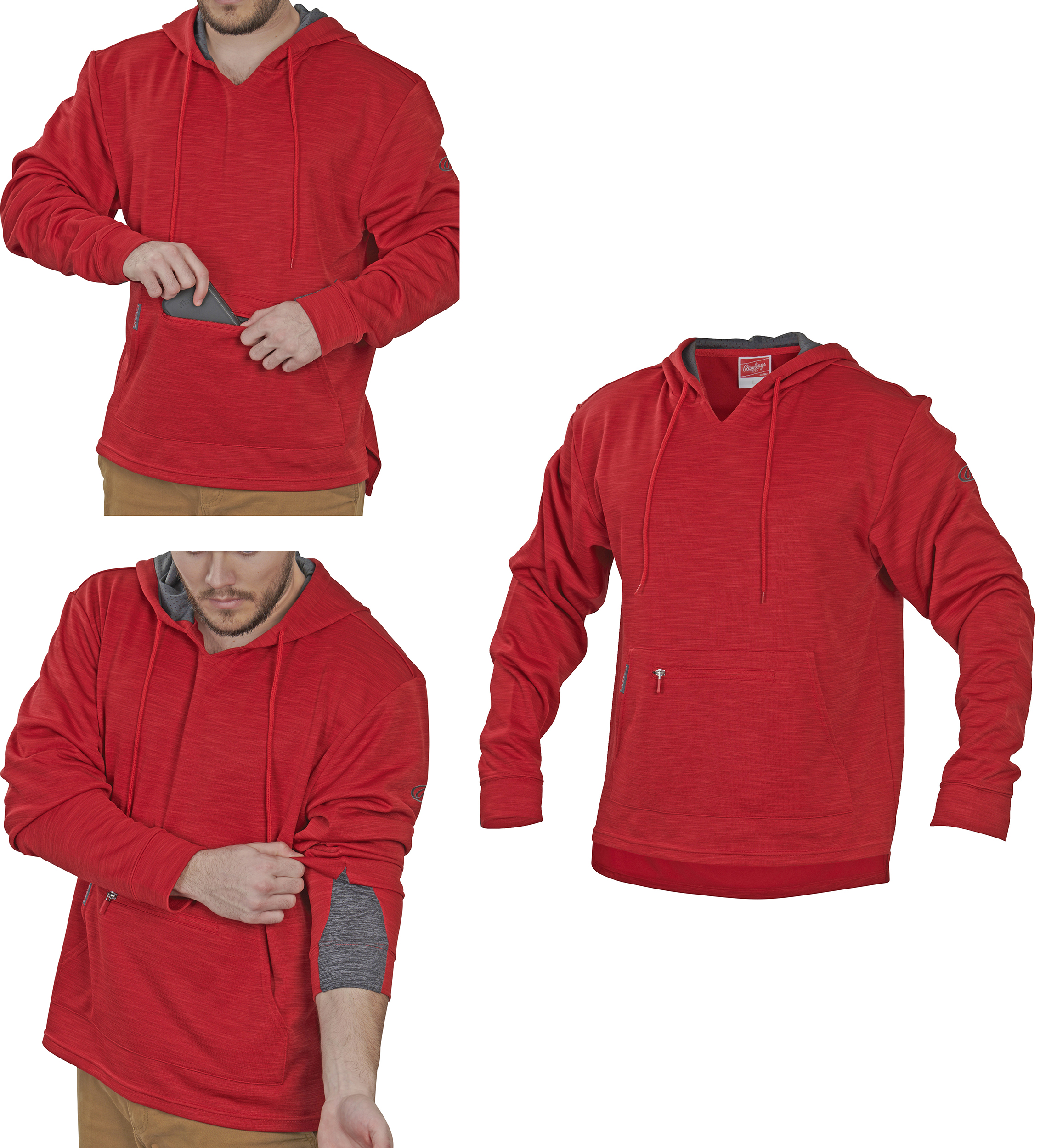 E139892 Rawlings Brushed Performance Fleece Hoodie